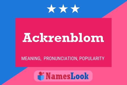 ملصق اسم Ackrenblom