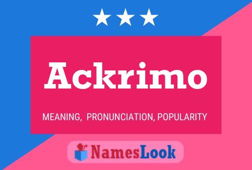 ملصق اسم Ackrimo