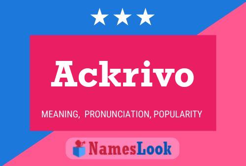 ملصق اسم Ackrivo