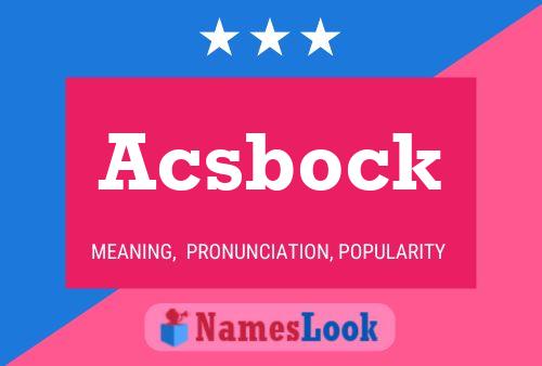 ملصق اسم Acsbock