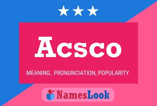 ملصق اسم Acsco