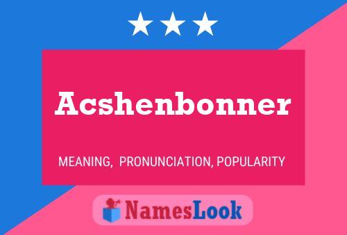 ملصق اسم Acshenbonner