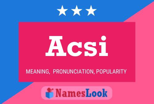 ملصق اسم Acsi