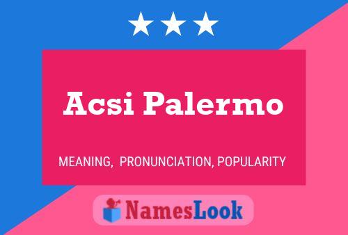 ملصق اسم Acsi Palermo