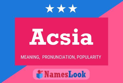 ملصق اسم Acsia