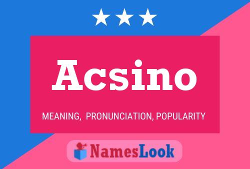 ملصق اسم Acsino