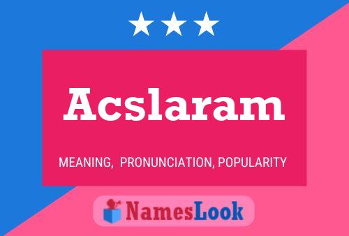 ملصق اسم Acslaram