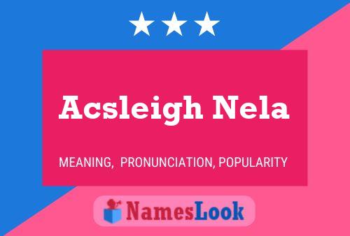 ملصق اسم Acsleigh Nela