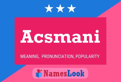 ملصق اسم Acsmani