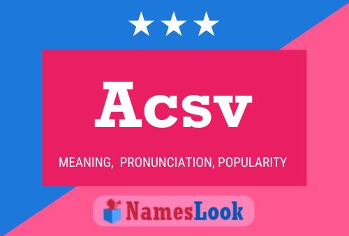 ملصق اسم Acsv