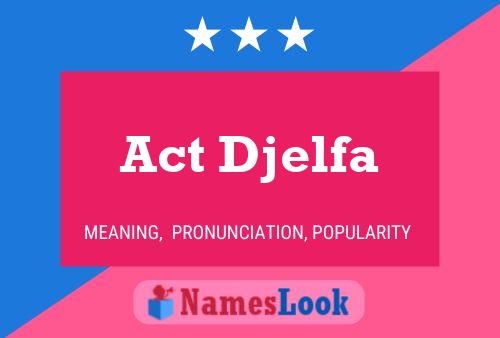 ملصق اسم Act Djelfa