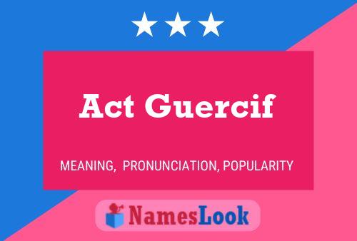 ملصق اسم Act Guercif