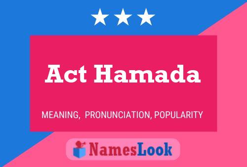 ملصق اسم Act Hamada