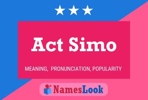 ملصق اسم Act Simo