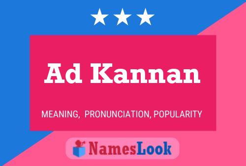 ملصق اسم Ad Kannan