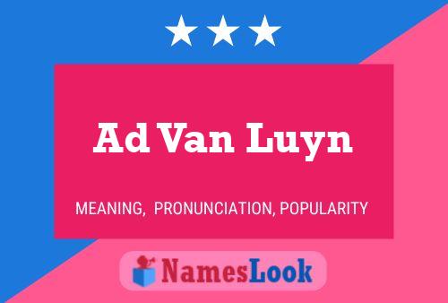 ملصق اسم Ad Van Luyn