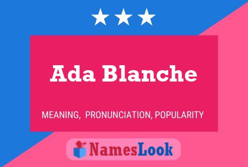 ملصق اسم Ada Blanche