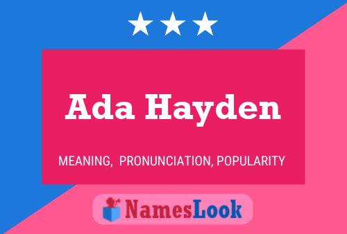 ملصق اسم Ada Hayden