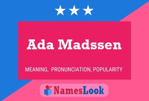 ملصق اسم Ada Madssen