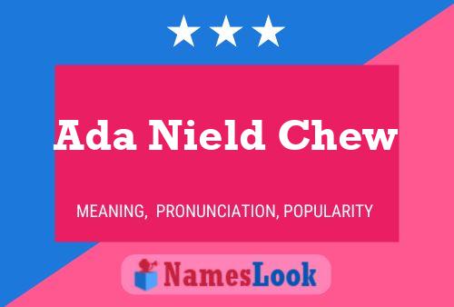 ملصق اسم Ada Nield Chew