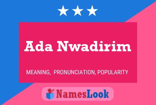 ملصق اسم Ada Nwadirim