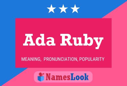 ملصق اسم Ada Ruby