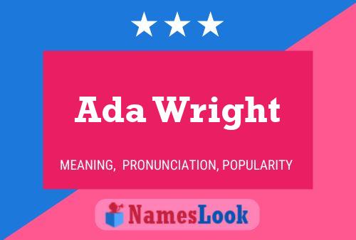 ملصق اسم Ada Wright