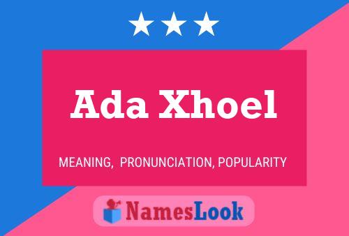 ملصق اسم Ada Xhoel