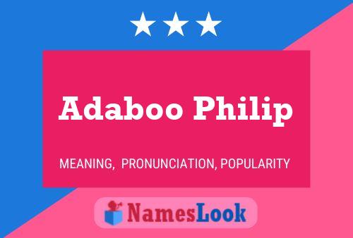 ملصق اسم Adaboo Philip