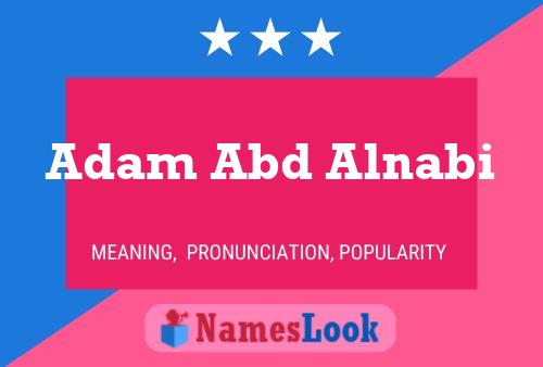 ملصق اسم Adam Abd Alnabi