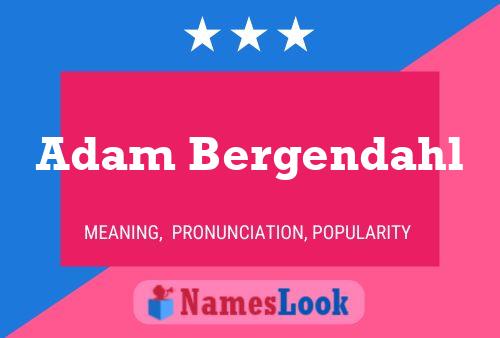 ملصق اسم Adam Bergendahl