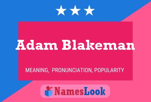 ملصق اسم Adam Blakeman