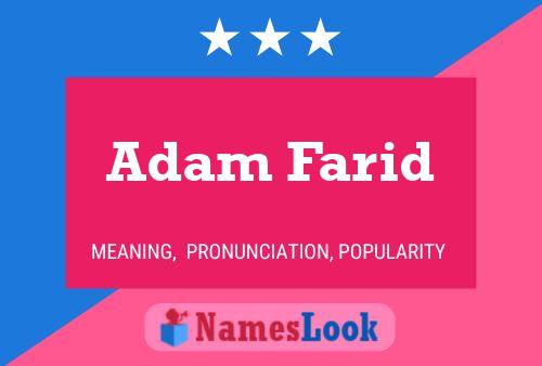 ملصق اسم Adam Farid