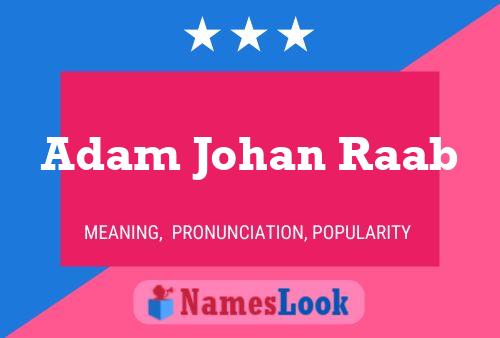 ملصق اسم Adam Johan Raab