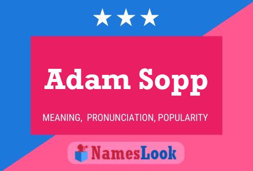 ملصق اسم Adam Sopp