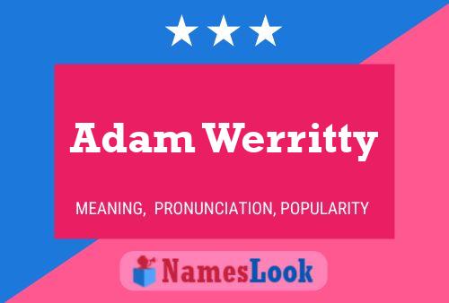 ملصق اسم Adam Werritty