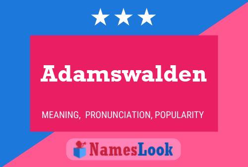 ملصق اسم Adamswalden