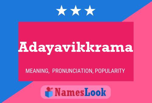 ملصق اسم Adayavikkrama