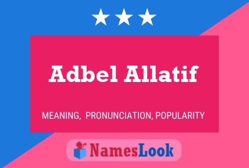 ملصق اسم Adbel Allatif