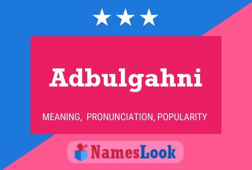 ملصق اسم Adbulgahni