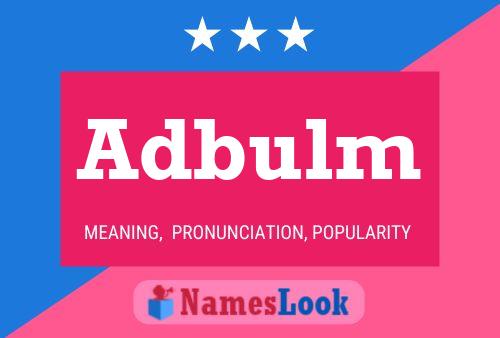 ملصق اسم Adbulm