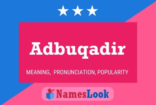 ملصق اسم Adbuqadir