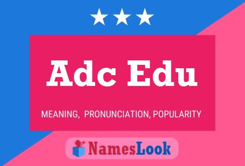 ملصق اسم Adc Edu