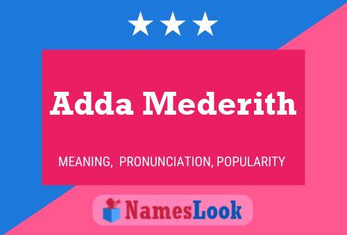 ملصق اسم Adda Mederith