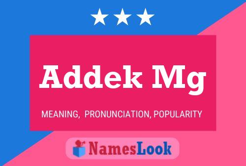 ملصق اسم Addek Mg