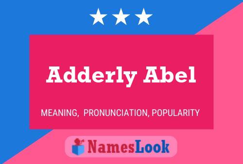 ملصق اسم Adderly Abel