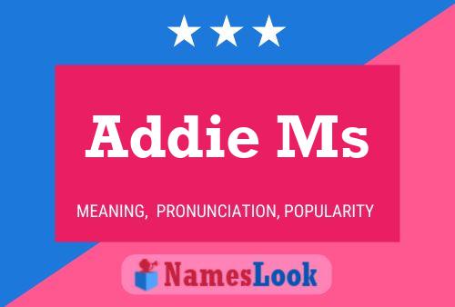 ملصق اسم Addie Ms