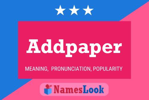 ملصق اسم Addpaper