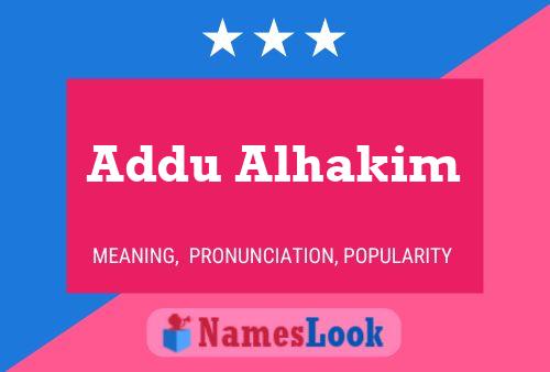 ملصق اسم Addu Alhakim