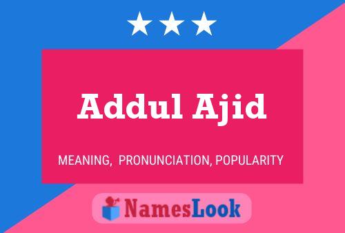 ملصق اسم Addul Ajid